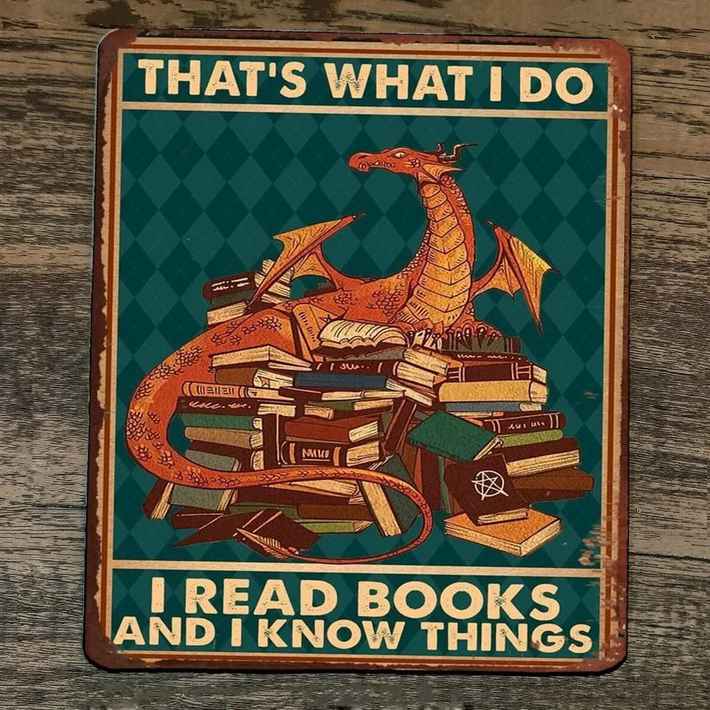 Mouse Pad Thats What‎ I Do Read Books Know Things Dragon